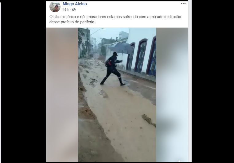 Morador posta vídeo de situação calamitosa no principal acesso ao Porto Histórico: ‘Má administração’