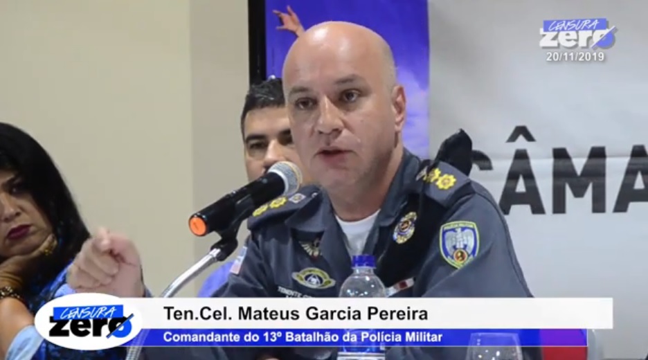 Comandante do 13º BPM, ten.-cel. Mateus destaca redução do número de crimes, mas admite sensação de insegurança
