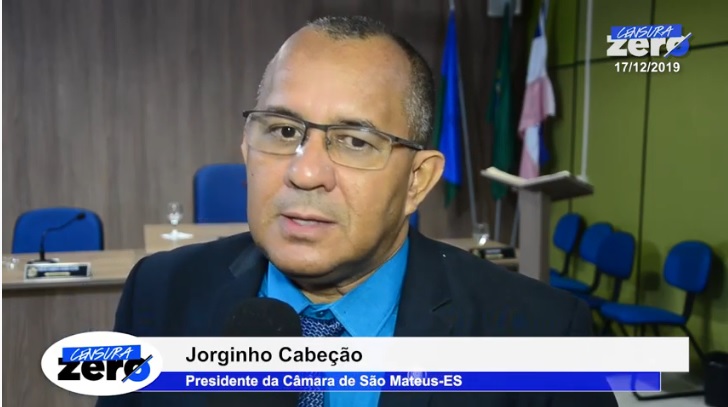 Jorginho Cabeção confirma abono de R$ 1.500,00 para servidores da Câmara de São Mateus; projeto será votado nesta sexta (20/12)