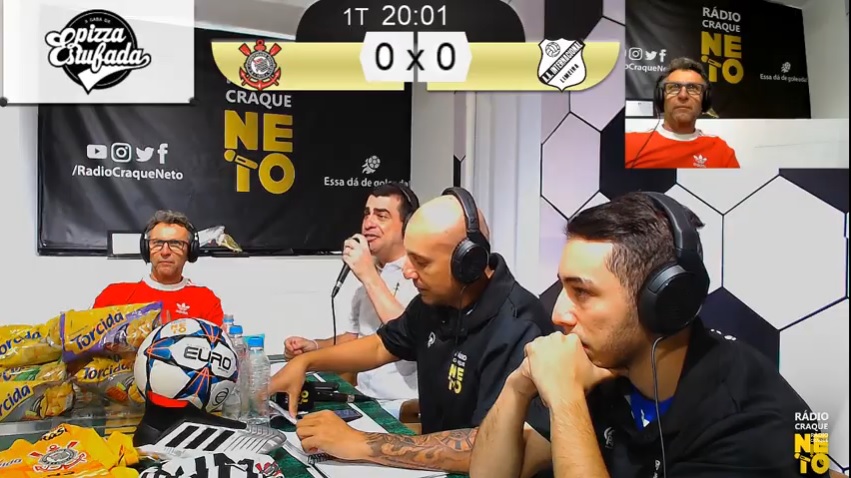 Corinthians 0 x 1 Inter de Limeira, com narração de Doni Vieira e comentários de Neto, na Rádio Craque Neto