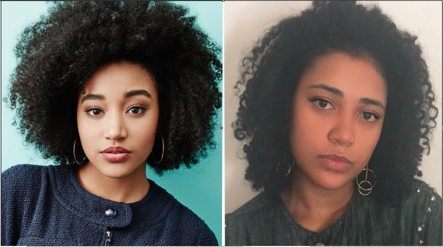 Rayssa Vilela e Amandla Stenberg: semelhança física de jovem mateense e atriz de Hollywood impressiona