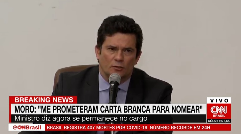 LIVE – Sergio Moro comunica saída do Governo Bolsonaro em pronunciamento no Ministério da Justiça