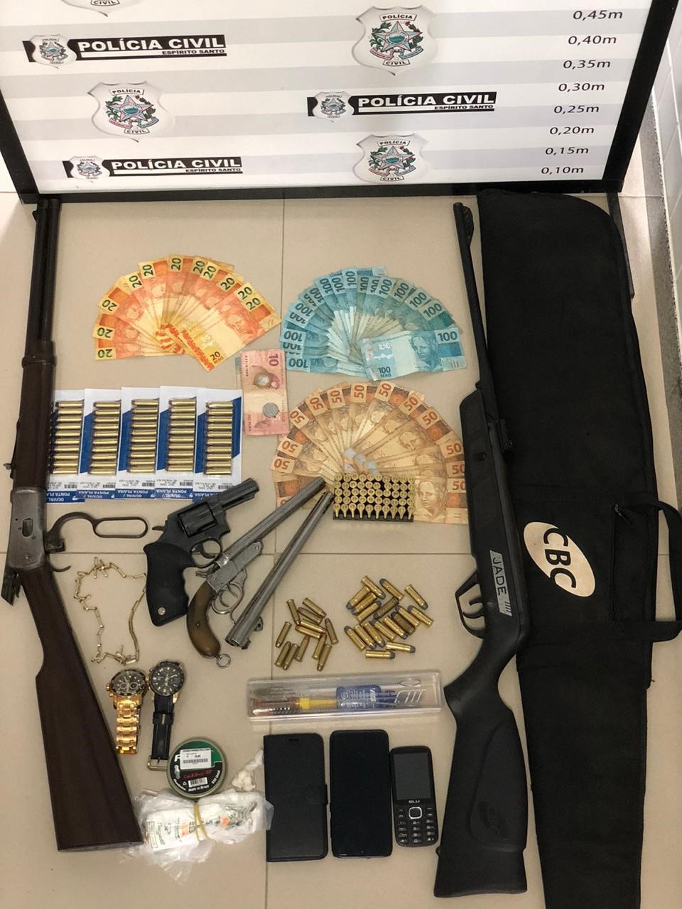 Polícia Civil combate o comércio de armas/munições e o tráfico de drogas em Jaguaré