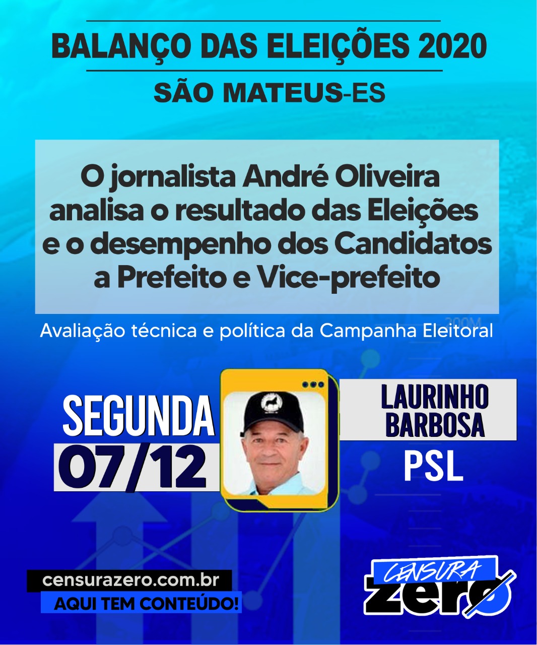 ANÁLISE DAS ELEIÇÕES 2020 EM SÃO MATEUS – Laurinho Barbosa (PSL): Baixo desempenho com falta de liderança e estrutura inadequada de campanha