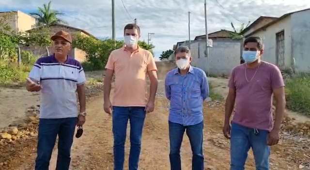 Pedro Canário inicia topografia nas ruas do Loteamento Novo, em Cristal do Norte