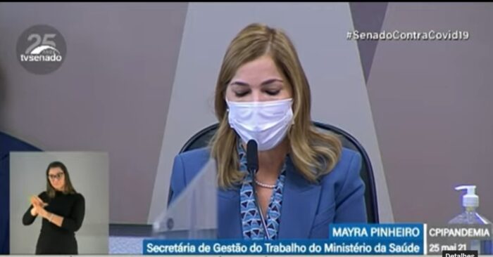 AO VIVO – Mayra Pinheiro, a ‘Capitã Cloroquina’, fala à CPI da Covid-19