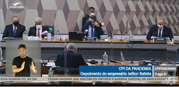 AO VIVO – CPI da Covid ouve Jailton Batista, diretor-executivo da farmacêutica Vitamedic (11/08)
