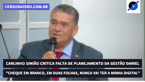Simião cobra planejamento da gestão Daniel e diz que não se intimida com fake news do gabinete do ódio a mando do prefeito; veja vídeo