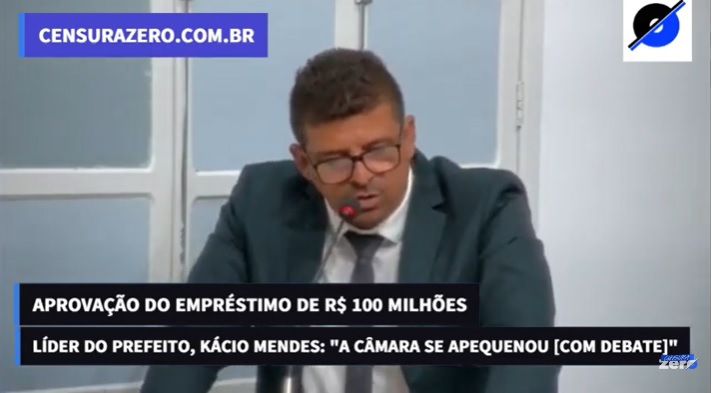 Líder do Prefeito, Kácio Mendes diz que “Câmara se apequenou” com debates sobre os R$ 100 milhões