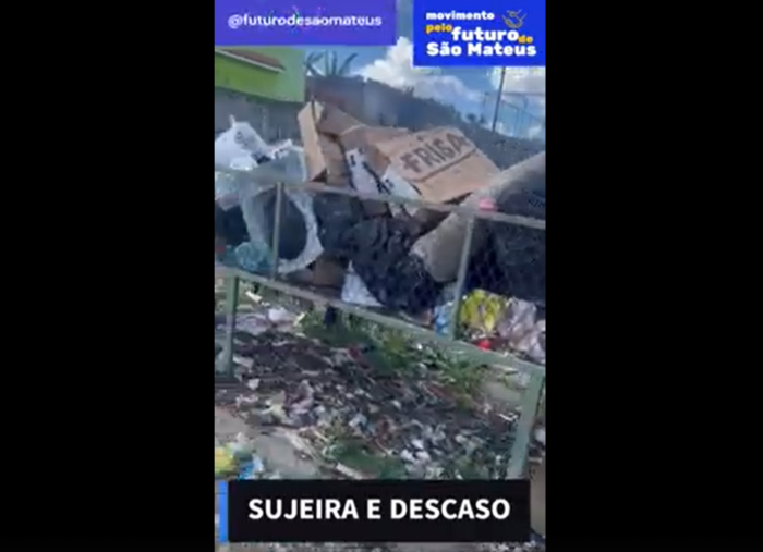 FUTURO DE SÃO MATEUS – Periferia sofre com prefeito da sujeira e do descaso: Praça do Bairro Litorâneo vira um “verdadeiro lixão, completamente sucateada”