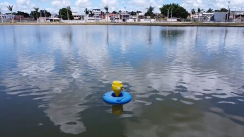 Pedro Canário instala aeradores na Lagoa Augusto Ruschi para melhorar a qualidade da água