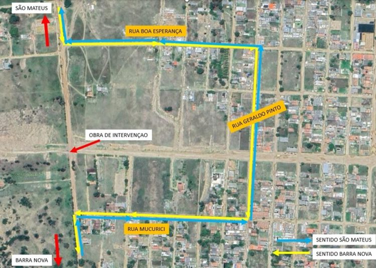 OBRAS ESTADUAIS EM SÃO MATEUS – DER-ES faz novo desvio para obras de macrodrenagem em Guriri