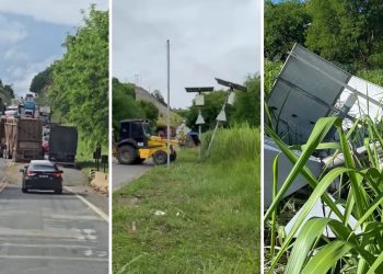 CONCEIÇÃO DA BARRA – Prefeito Erivan ordena destruição de módulos do Cerco Inteligente do Governo do Estado em retaliação a acidente envolvendo carreta da empresa dele na BR-101; Sesp informou que abrirá boletim de ocorrência policial